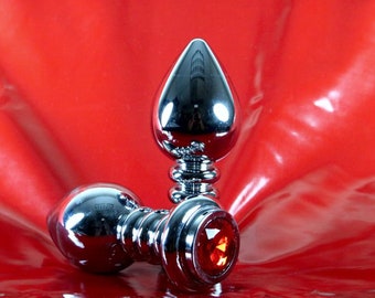 Advanced Wand Stainless Steel Jewel Butt Plug LARGE mature