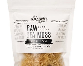 Sea Moss | WILDCRAFTED | Raw + Non GMO | Sundried | SUPERFOOD | Mineral Rich | Makes 64 Ounces of Gel