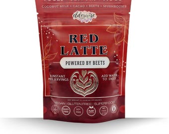 Red Latte | Powered with Beets | Freeze Dried Instant Beverage | No Caffeine | Coffee Alternative
