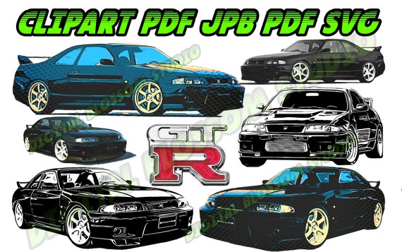 Skyline R33 Clipart Gt-r Png Nissan R33 Printable GTR - Etsy Israel