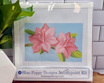 Azaleas Needlepoint Kit (two azaleas on branch)