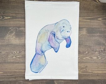 Manatee Kitchen Towel, by the Artist