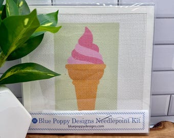 Ice Cream Cone Needlepoint Kit