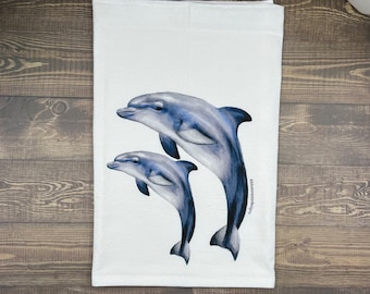 Dolphin Kitchen Towel, by the Artist