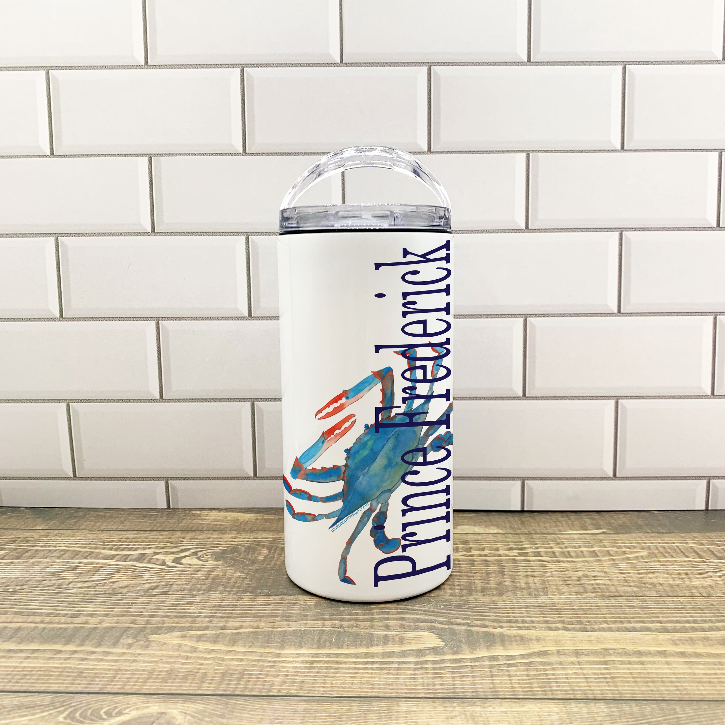 Blue Crab 40oz Tumbler - Name Drop with your town – Blue Poppy Designs
