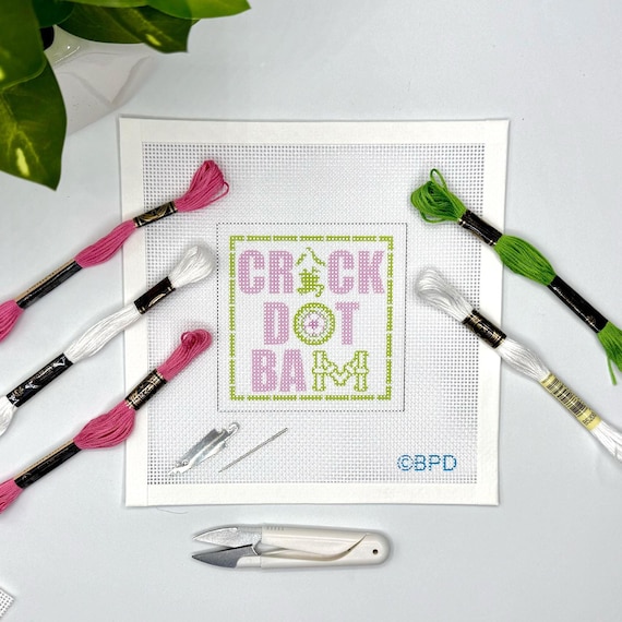 Mahjong Crack Dot Bam Needlepoint Kit