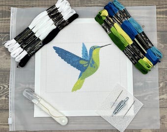 Green Bellied Hummingbird Needlepoint Kit