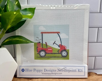 Golf Cart Needlepoint Kit