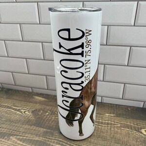 Ocracoke North Carolina watercolor painting of a Horse printed on a 30 ounce double insulated