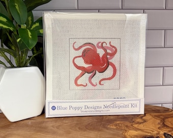 Octopus Needlepoint Kit (4" x 4")