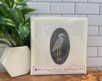 Heron Needlepoint Kit (Heron Oval)