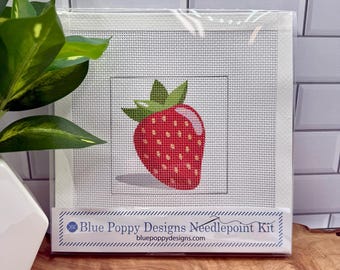 Strawberry Needlepoint Kit (strawberry with shadow)