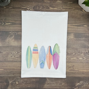Surfboard Kitchen Towel, by the Artist