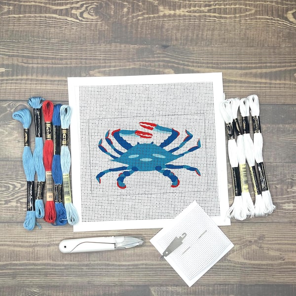 Blue Crab Needlepoint Kit