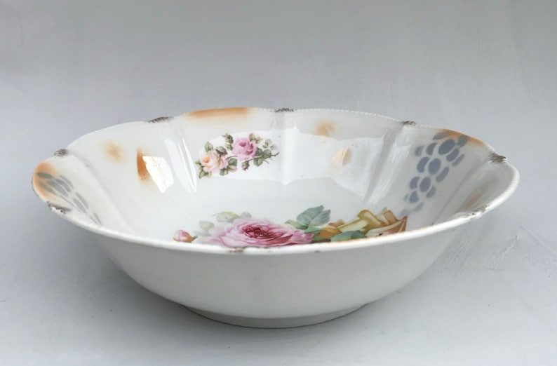 Vintage hand painted Bavarian porcelain bowl BayreuthBavariaMillar
