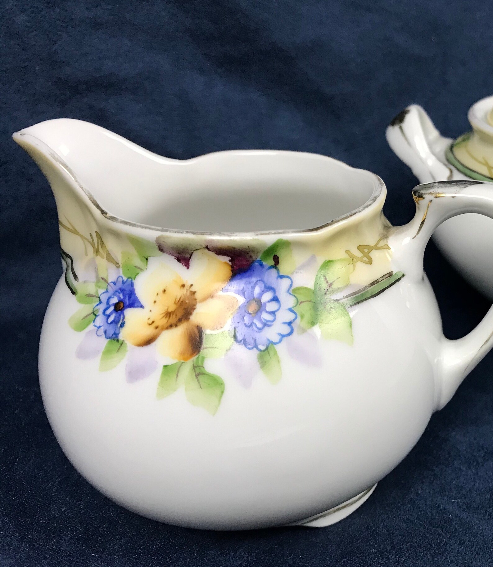 Noritake cream and sugar set Morimura pattern n1162 yellow Etsy