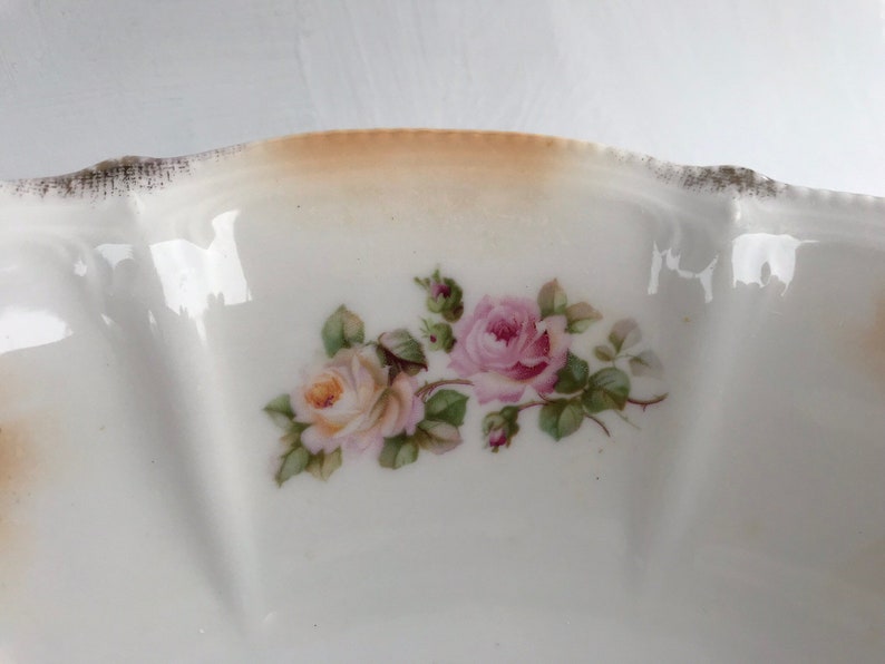 Vintage hand painted Bavarian porcelain bowl BayreuthBavariaMillar