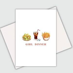 Dîner entre filles | Carte de voeux pour meilleur ami | Carte drôle pour un ami | carte postale pour les gourmands | Saint-Valentin de Zazzle.be Liste d'envies Vous avez des idées ? Jolie carte sur le thème de la nourriture