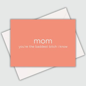 Divertente biglietto per la festa della mamma / Divertente biglietto di auguri per la festa della mamma / Regalo per la festa della mamma / Biglietto per la festa della mamma / Mamma sei la stronza più tosta che conosco