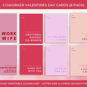 Jeu de cartes de Saint-Valentin drôle de collègue | Téléchargement instantané | Bureau Saint-Valentin | Cartes de Saint-Valentin sur le lieu de travail | Saint-Valentin imprimable