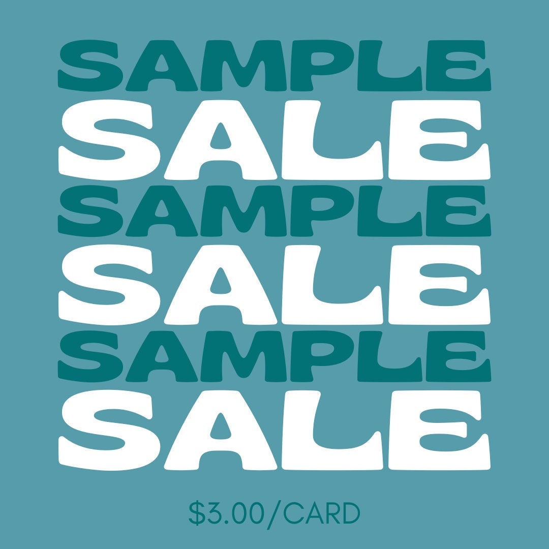 Sample Sale Cards - Etsy