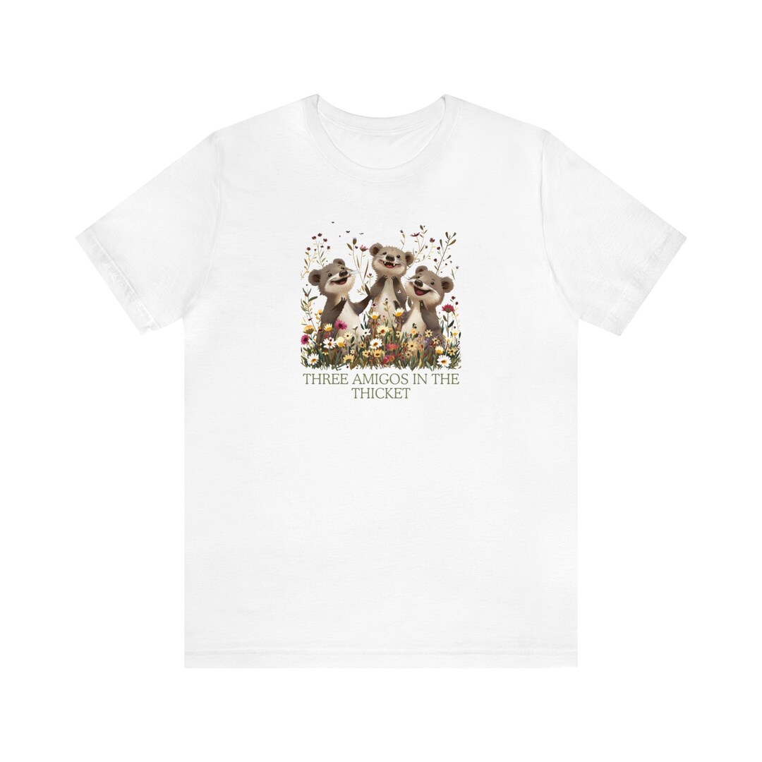 Three Amigos Ferrets Art Unisex Tshirt, Cute Animal Graphic Tee