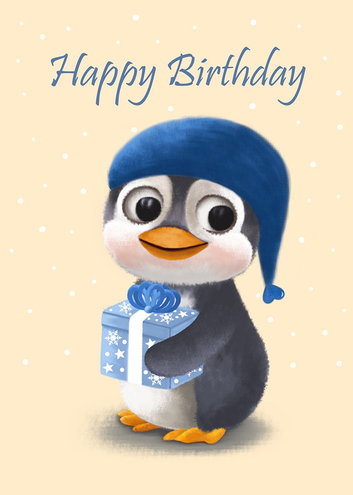 Penguin Happy Birthday Gif