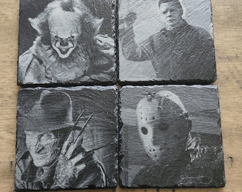 Horror Film Slate Coaster Set (4 coasters)