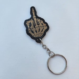 Skeleton Middle Finger Keychain