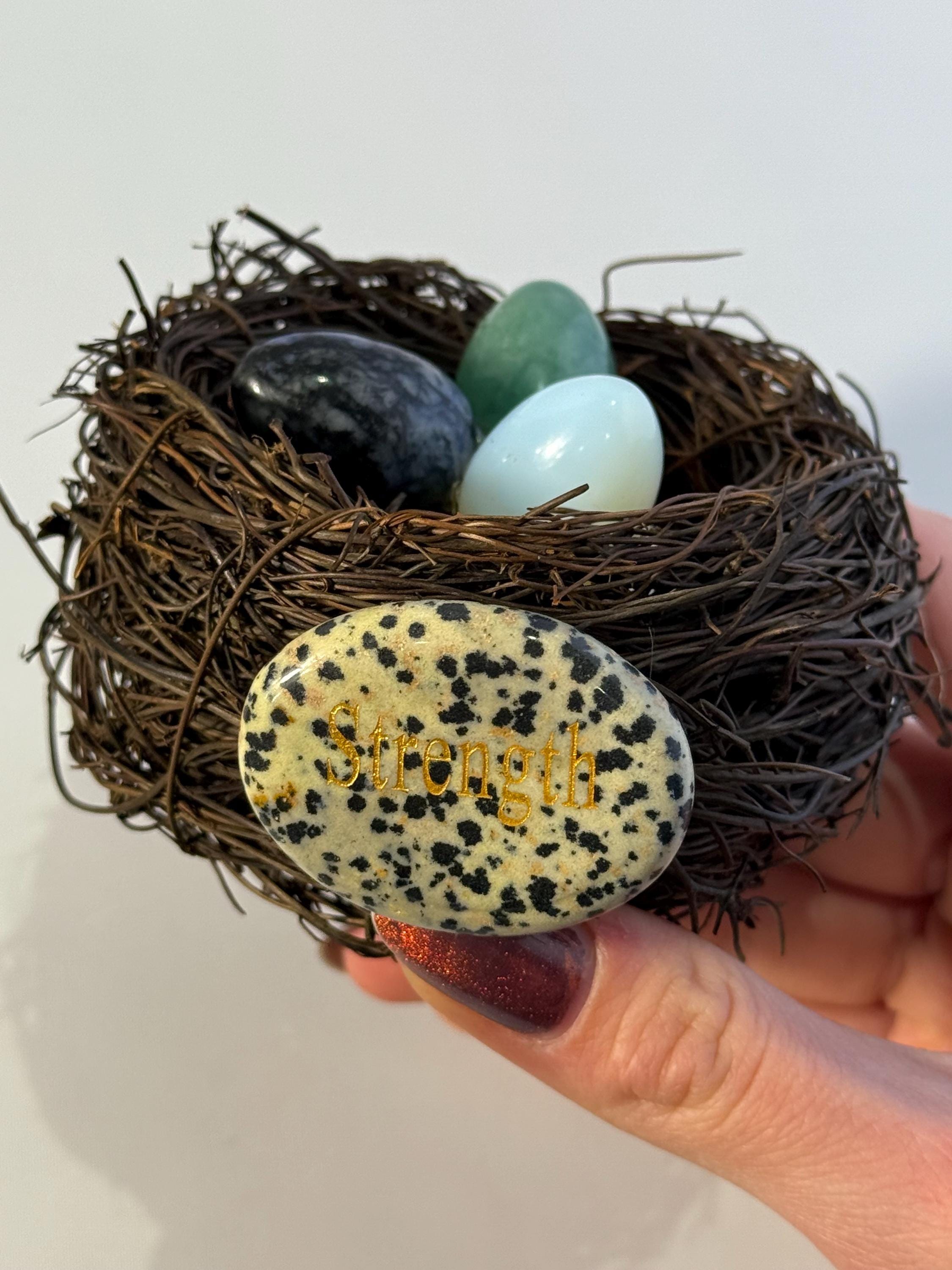 crystal eggs in nest