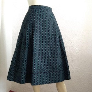70 folk skirt austrian floral skirt pleated skirt dark green skirt gathered skirt prairie skirt tyrolean bavarian skirt peasant alpine skirt