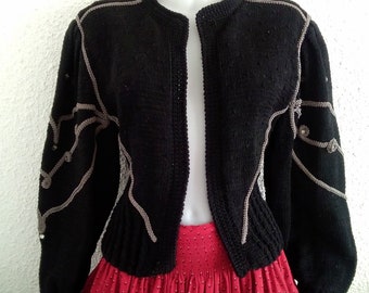 Ivko Jacke Strickjacke Wolle Folklore Ethno Folklore Hippie 38 Neu