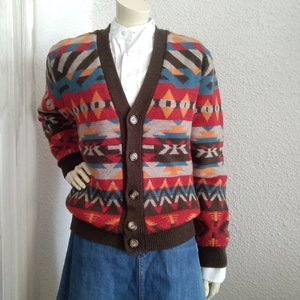 Aztec Cardigan Mens Etsy UK