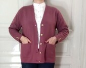 80s minimalist cardigan spring cardigan metallic buttons two pockets simple cardigan classic basic minimal cardigan boxy long cardigan,