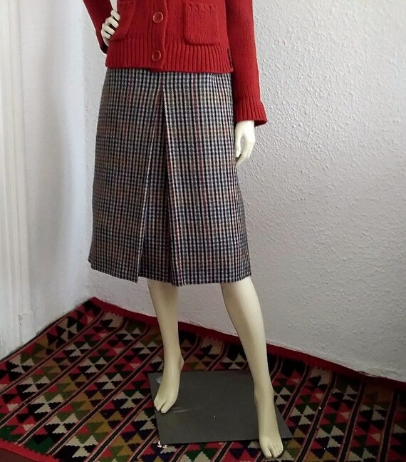 80s Does 50s Wool Skirt Herringbone Tweed Skirt Autumnal Skirt Elegant Classic Skirt 46 Size Midi Skirt Casual Office Secretary Skirt Etsy