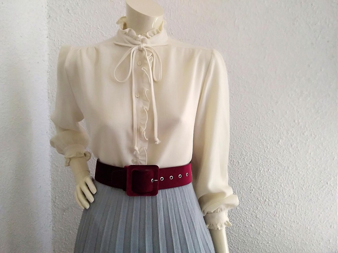 70s Ruffled Blouse - Etsy