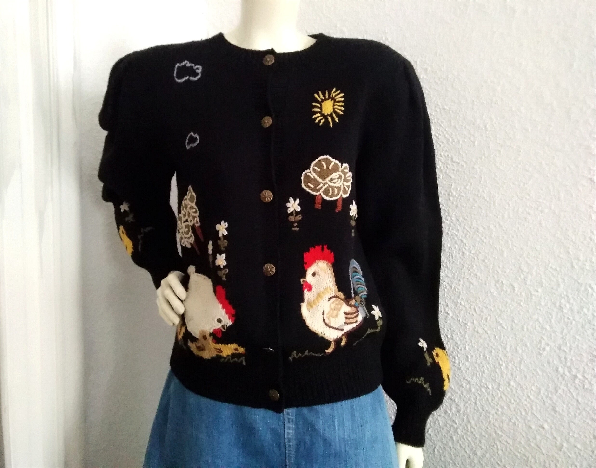 Rooster Sweater - Etsy UK