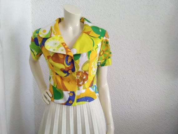 60s mod jacket groovy jacket/blouse spring summer… - image 9