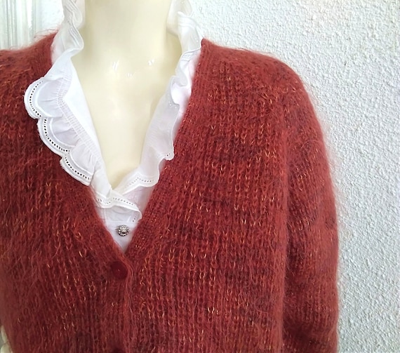 mohair cardigan minimal ribbed mohair sweater terr