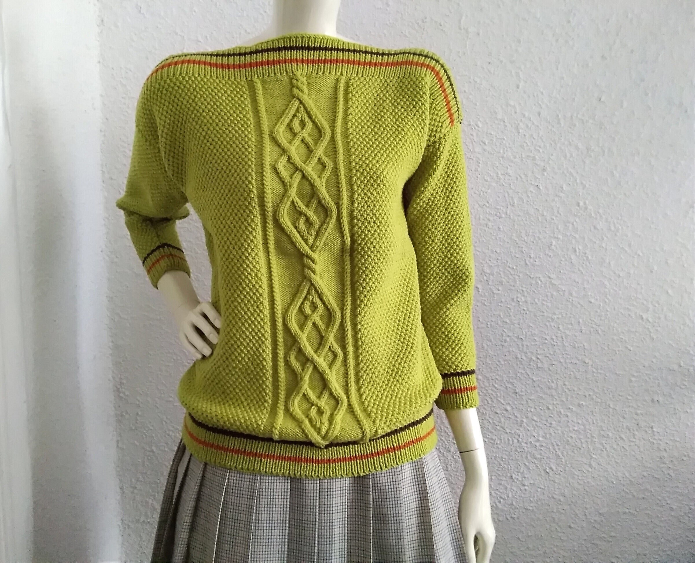chartreuse sweater