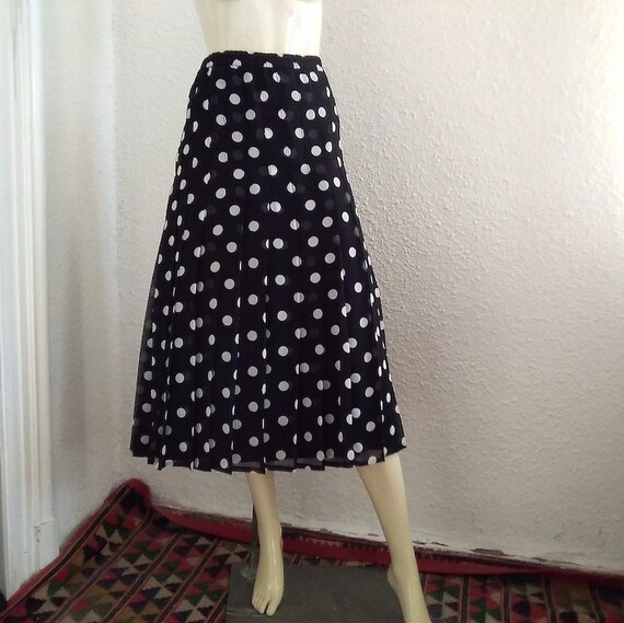 Style jupe en dentelle à pois taille haute élégante décontractée pour