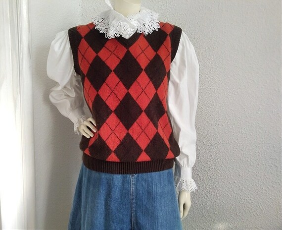 90s Archive A.P.C.　Argyle Wool Vest 90s Archive A.P.C. Argyle Wool Vest