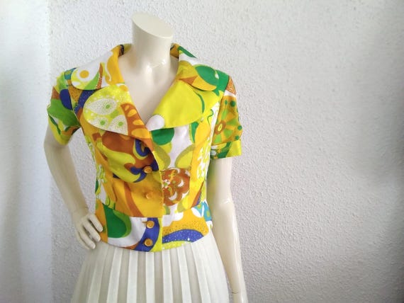 60s mod jacket groovy jacket/blouse spring summer… - image 4