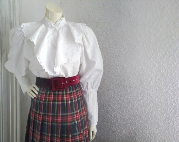 80s austrian blouse victorian edwardian style blo… - image 1