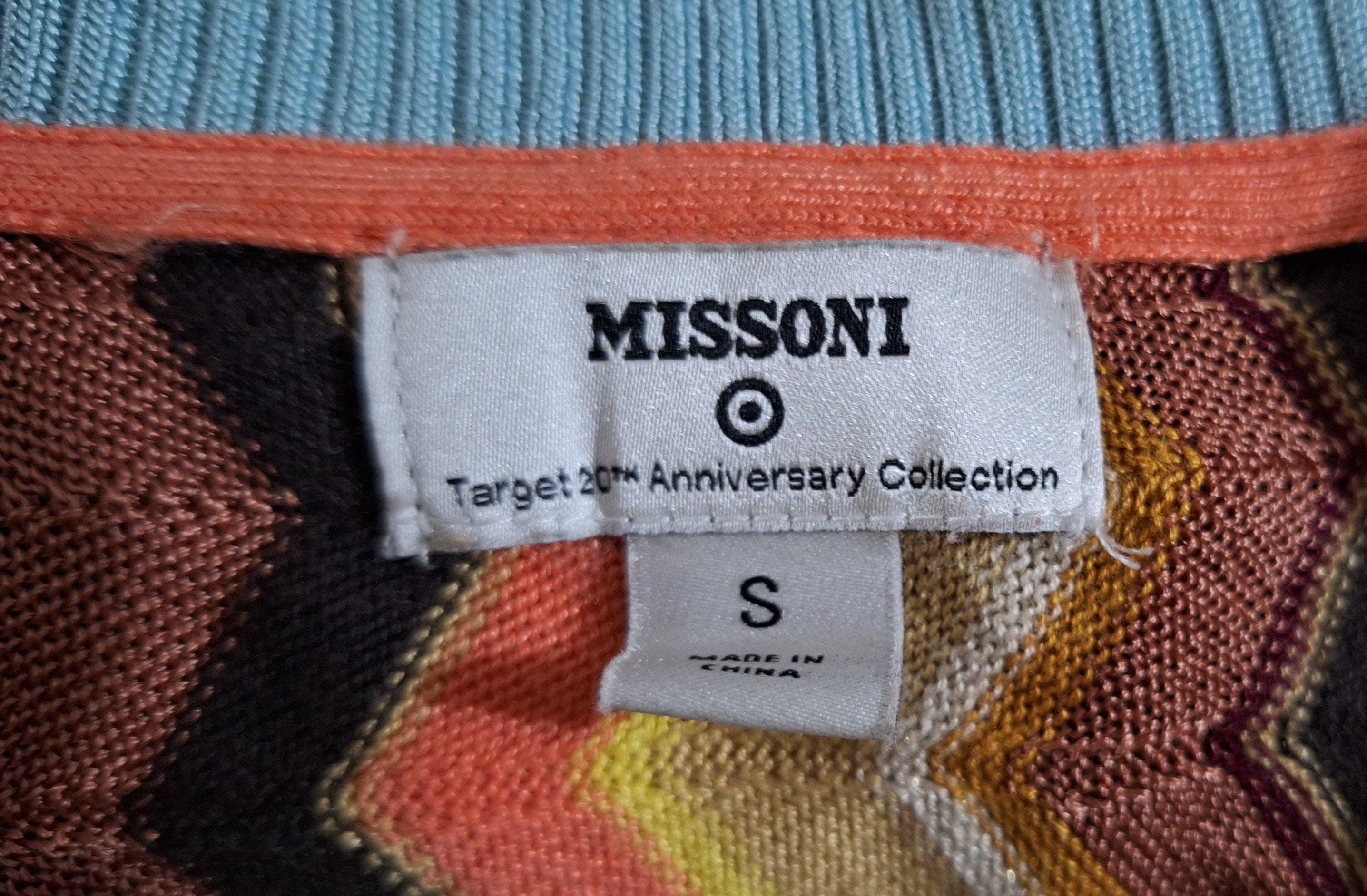 90s MISSONI Cardigan 20th Anniversary Multicolor Cardigan Chevron