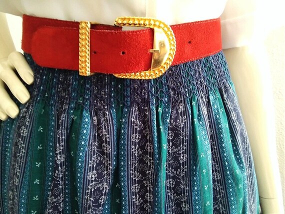 Bavarian Trachten Leather Skirt for Women