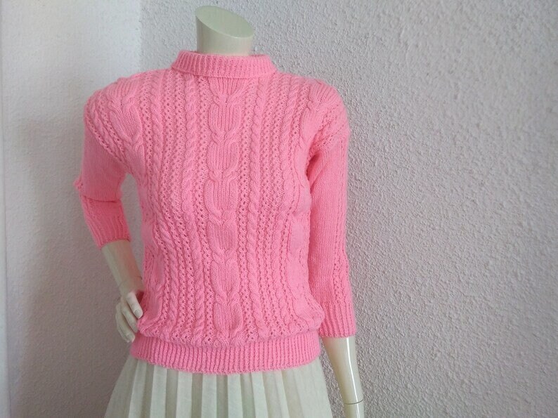 Neon roze trui Etsy Nederland
