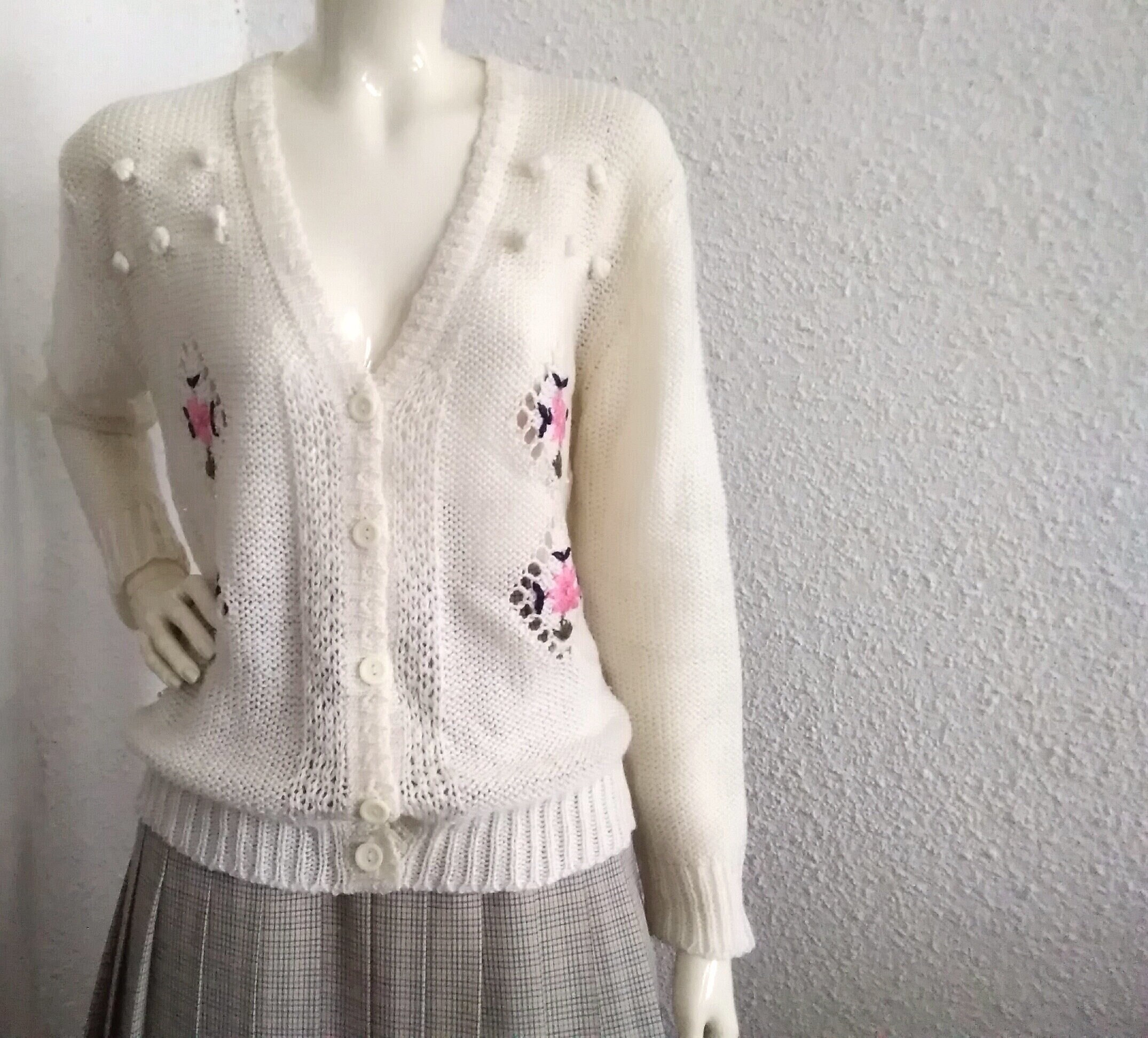 Ivory Sheer Cardigan - Etsy