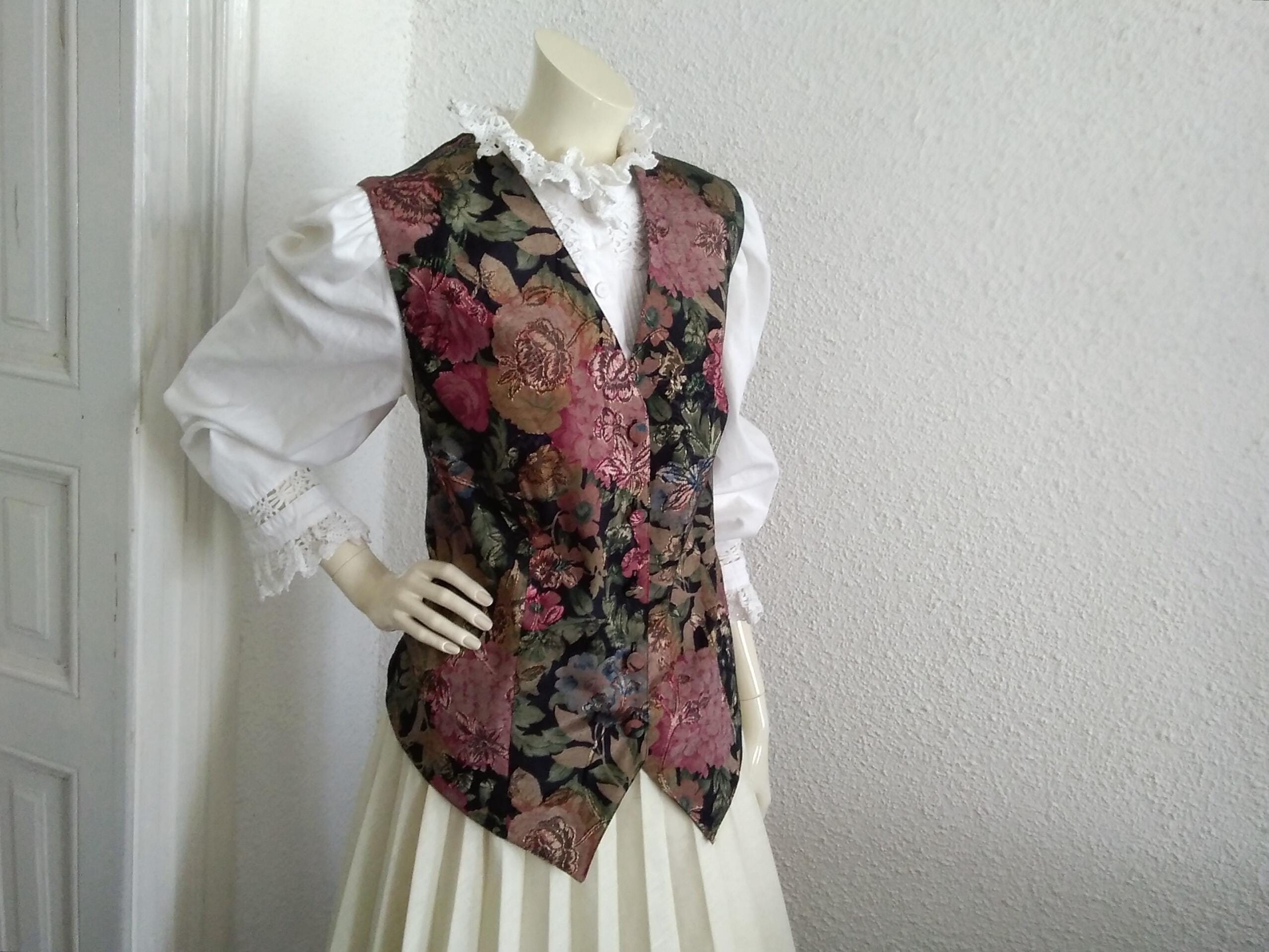 80s VERSE Vest Jacquard Baroque Vest 44 Size Renaissance Vest