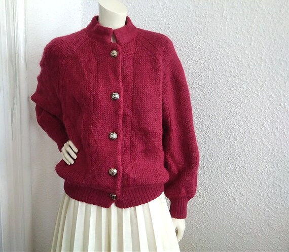 Mohair sweater jacket 80s cardigan sweater from etsy hotsell